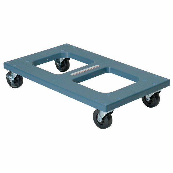 Vestil Blue Polyethylene Dolly Flush Top 1000 lb Capacity 18 x 30 DOL-1830-F